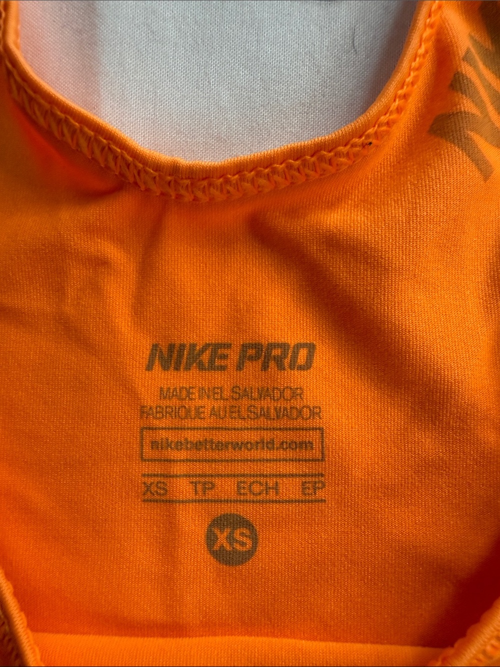 Nike Women's Orange Performance Racerback Tank - Picture 2 of 3